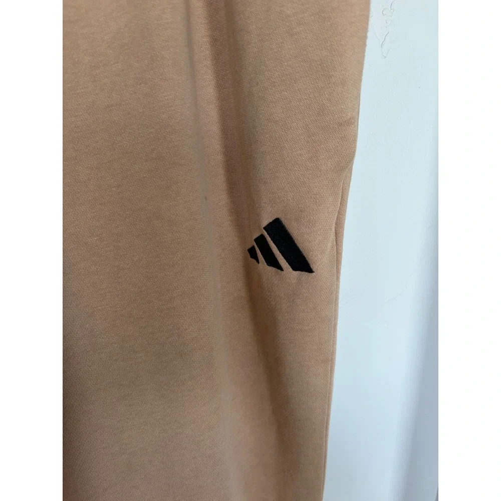 Adidas Mens 2XLT Tan Fleece Joggers Sweatpants Brown Tall Big & Tall Sportswear